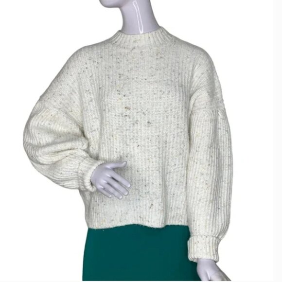 Old Navy Mock Neck Speckled Sweater Over Size Crewneck Fine Knit Size M - Picture 1 of 11